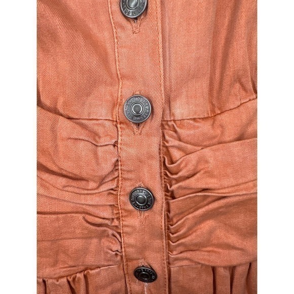 NWT‎ Free People Chester Denim Mini Dress in Lightest Rose Pink Size - Picture 6 of 8